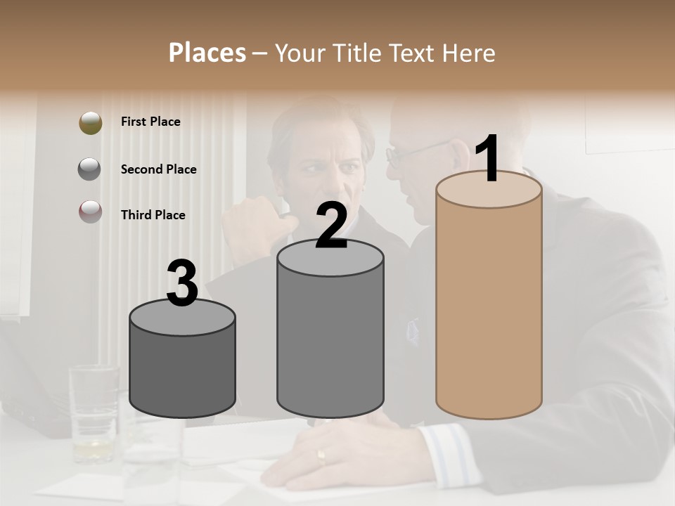 Businessmen Solve Dispute PowerPoint Template