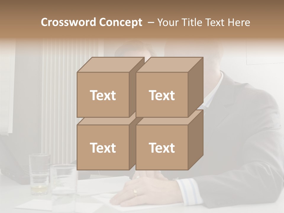 Businessmen Solve Dispute PowerPoint Template