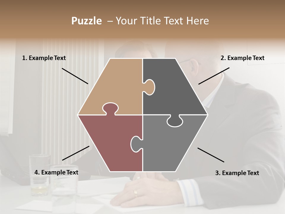 Businessmen Solve Dispute PowerPoint Template