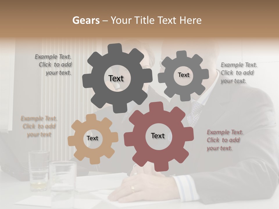 Businessmen Solve Dispute PowerPoint Template