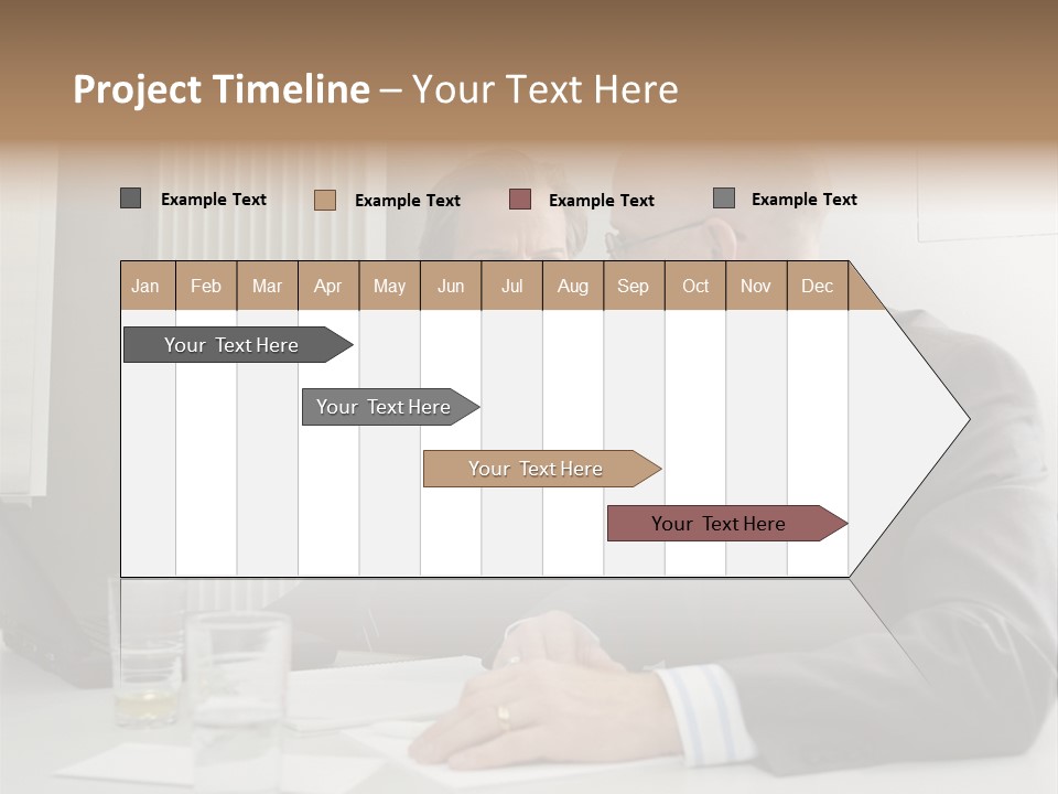 Businessmen Solve Dispute PowerPoint Template