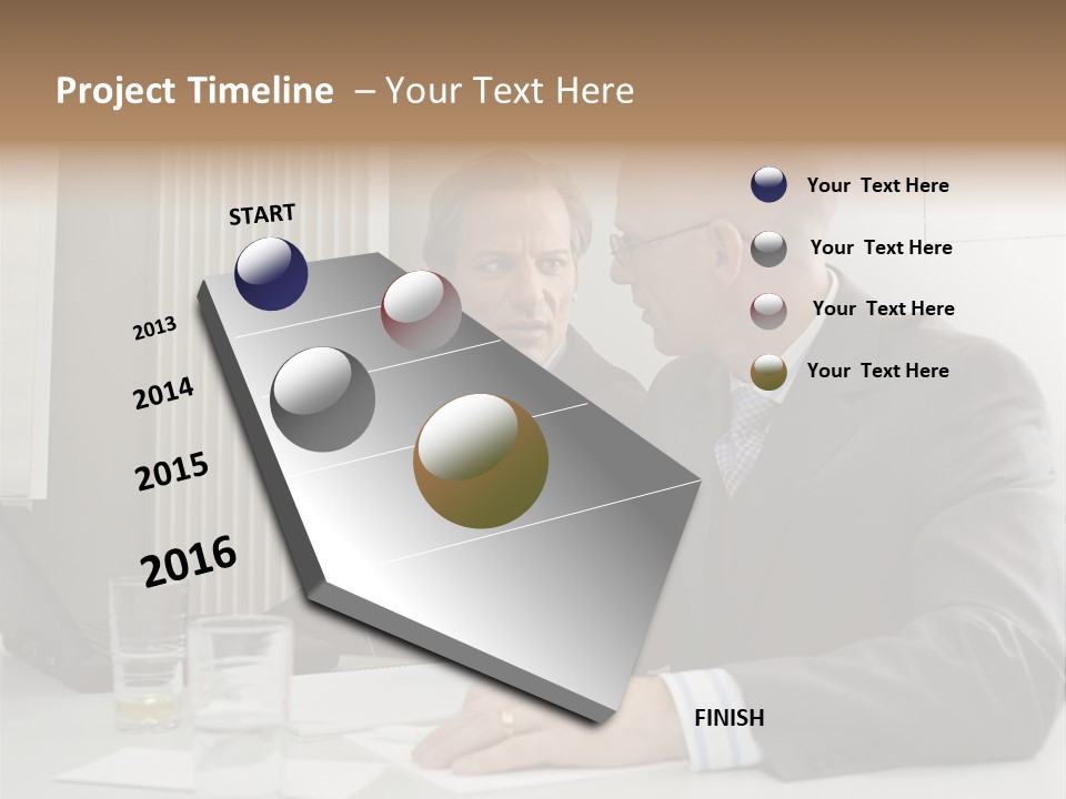 Businessmen Solve Dispute PowerPoint Template