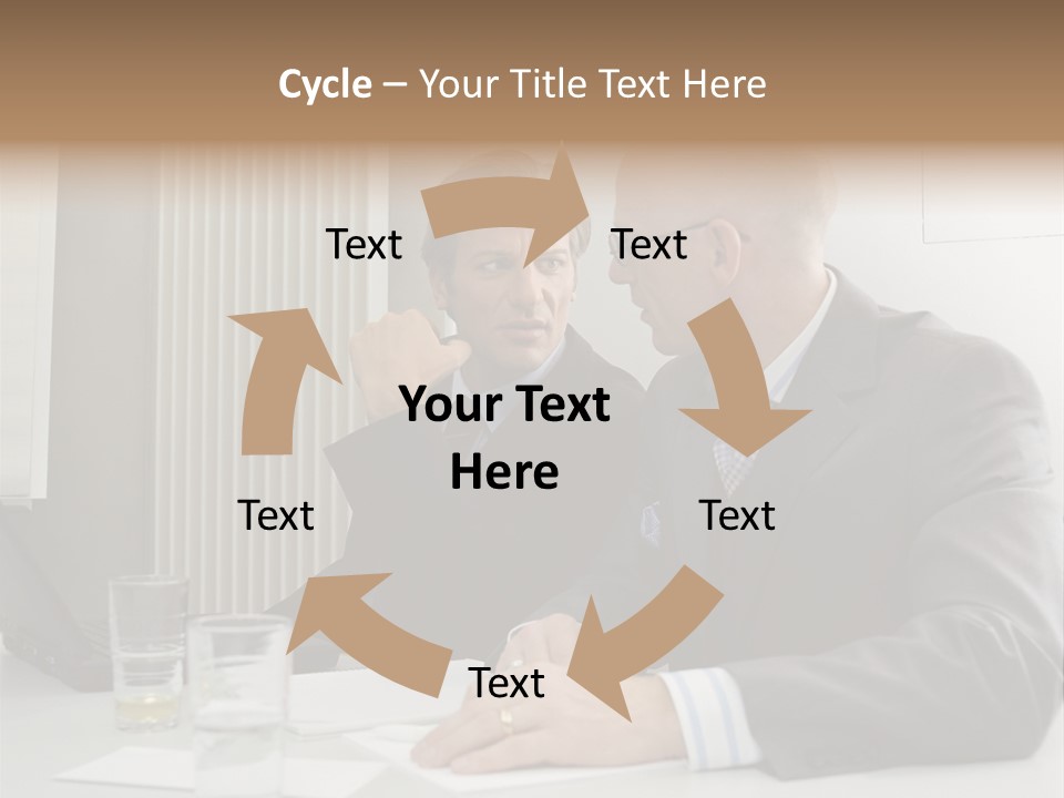 Businessmen Solve Dispute PowerPoint Template