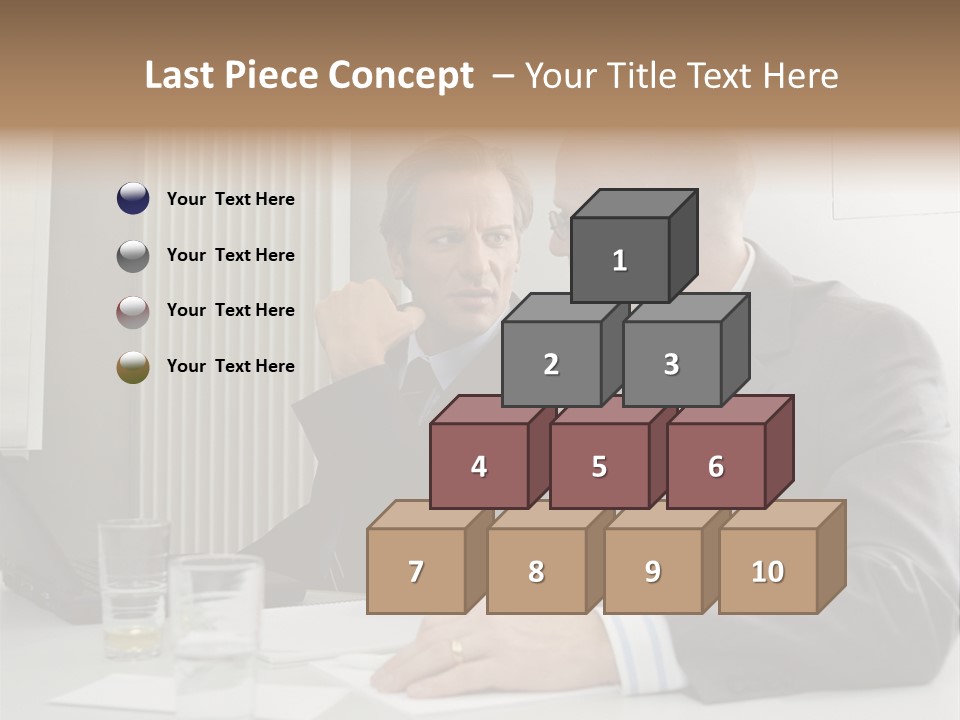 Businessmen Solve Dispute PowerPoint Template
