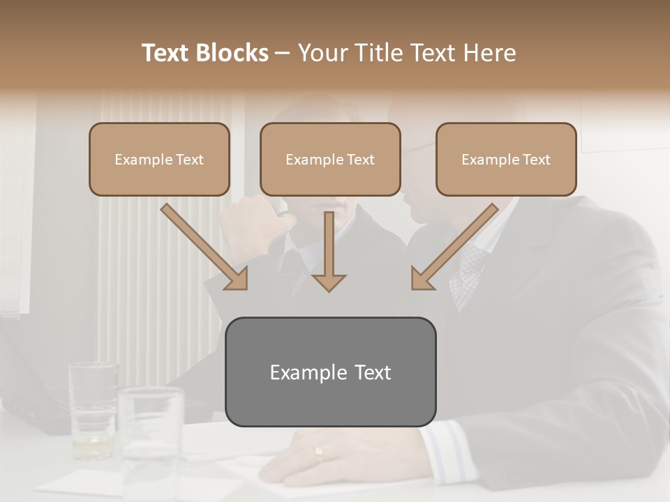Businessmen Solve Dispute PowerPoint Template