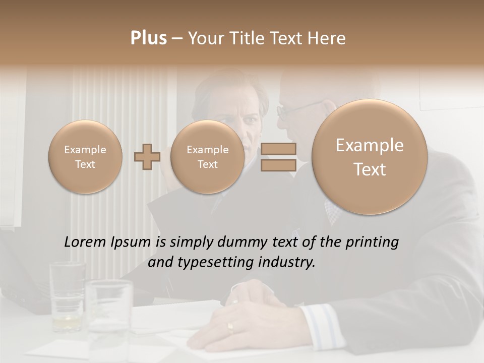 Businessmen Solve Dispute PowerPoint Template