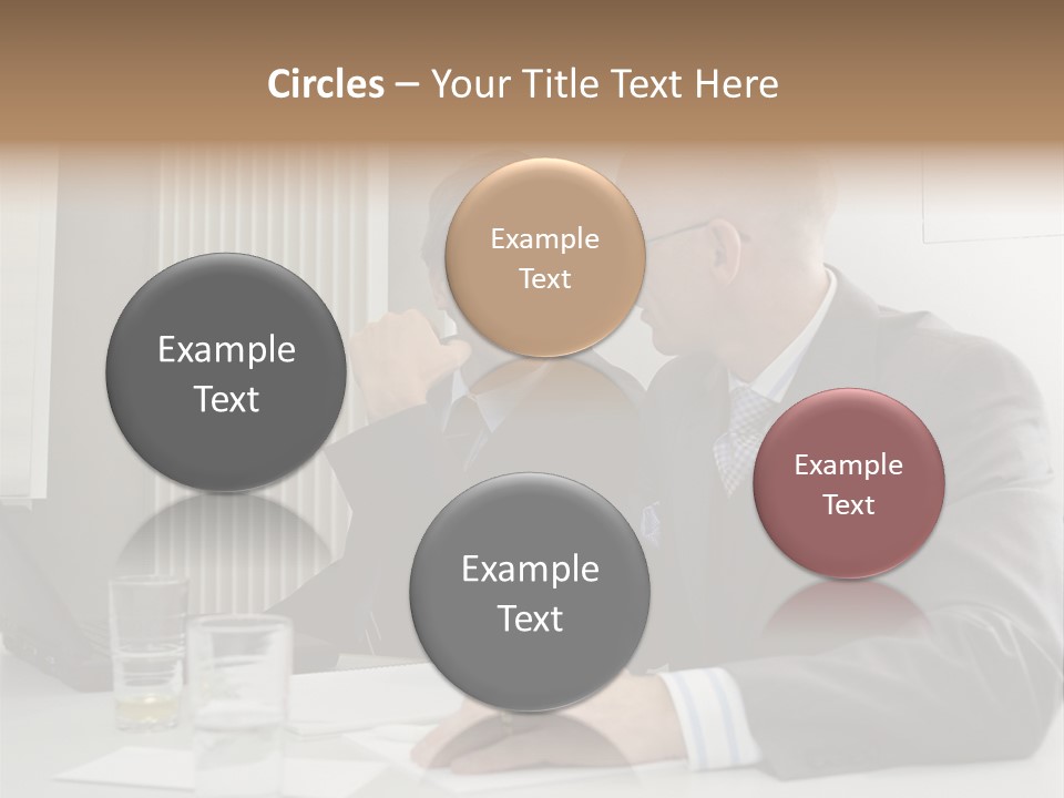 Businessmen Solve Dispute PowerPoint Template