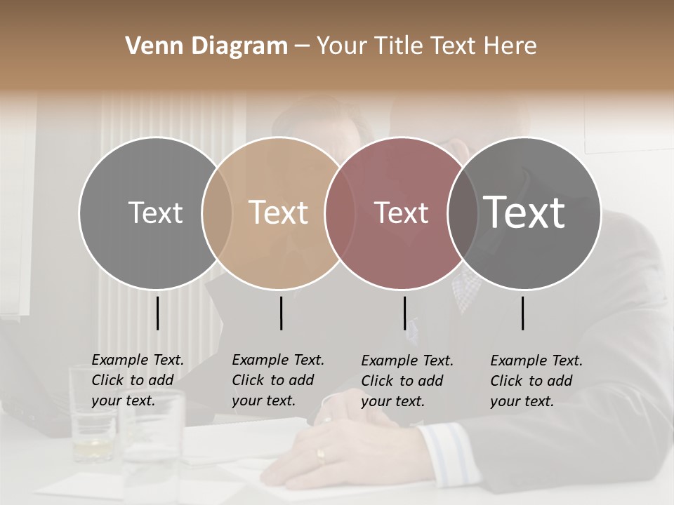 Businessmen Solve Dispute PowerPoint Template