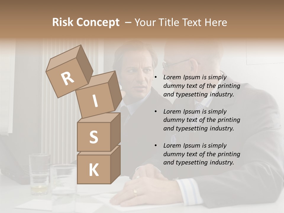 Businessmen Solve Dispute PowerPoint Template