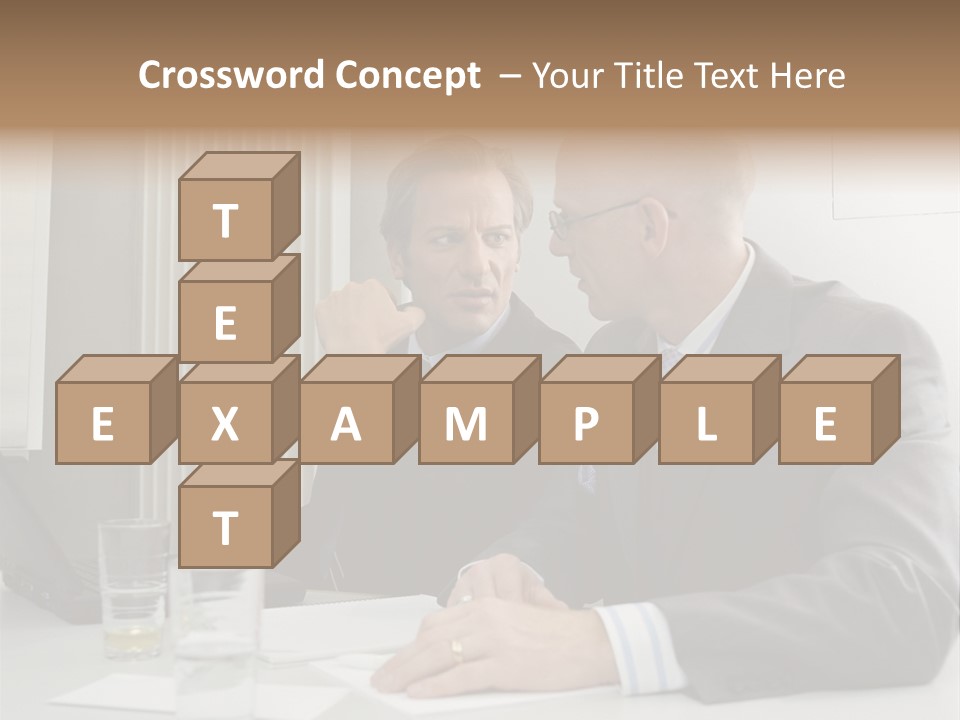 Businessmen Solve Dispute PowerPoint Template