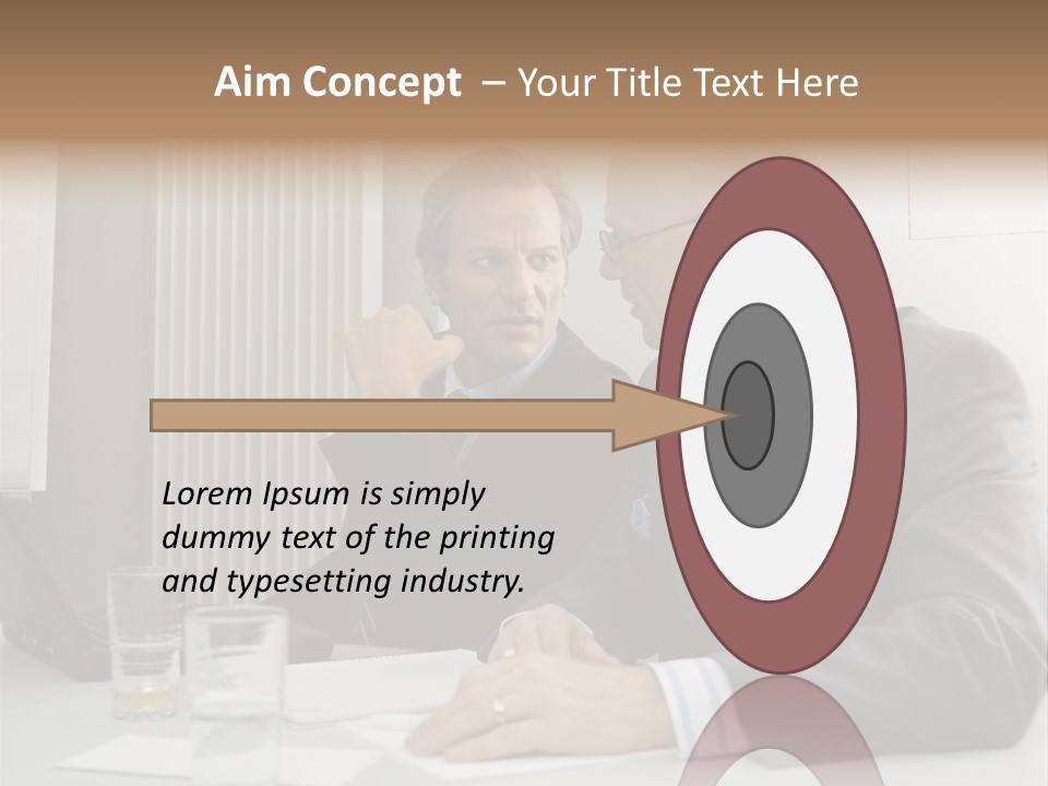 Businessmen Solve Dispute PowerPoint Template