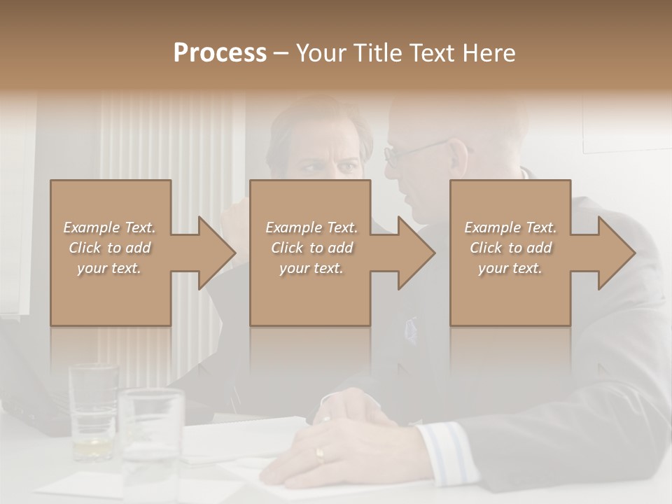 Businessmen Solve Dispute PowerPoint Template