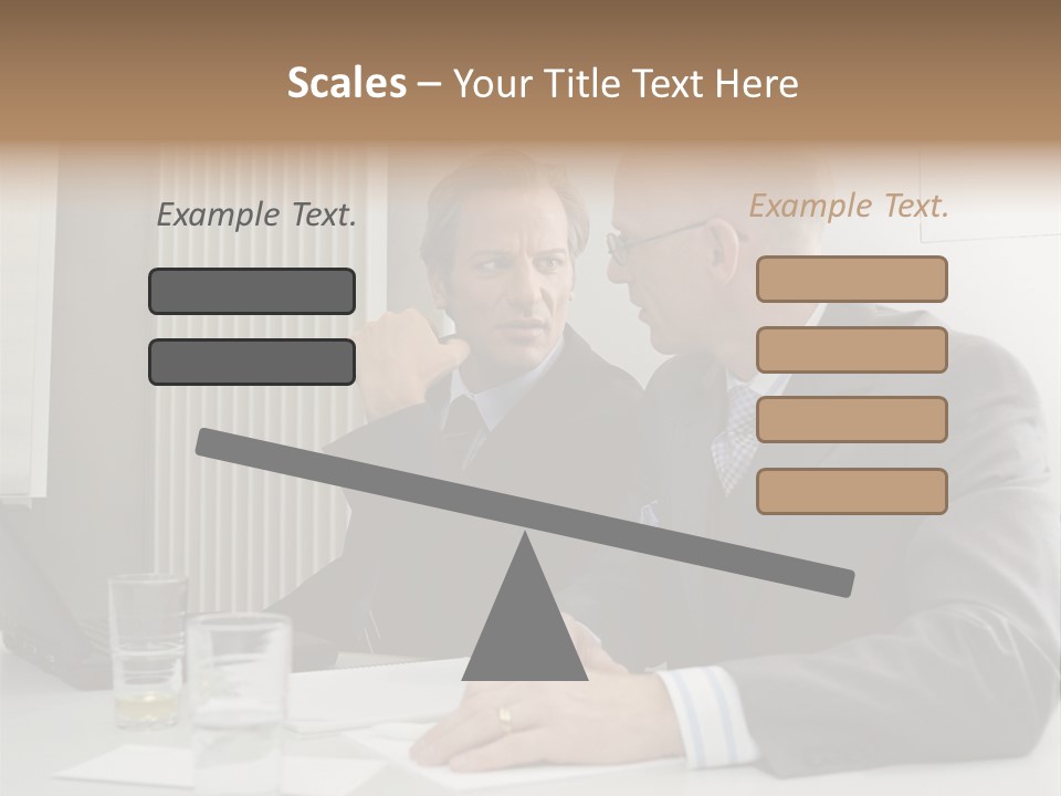 Businessmen Solve Dispute PowerPoint Template