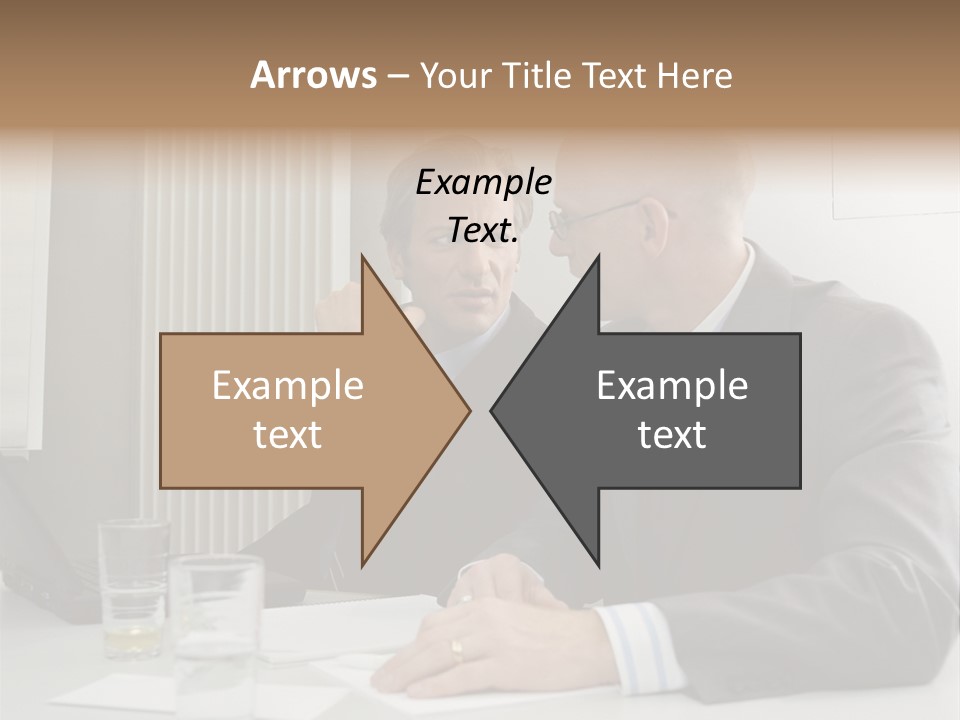 Businessmen Solve Dispute PowerPoint Template