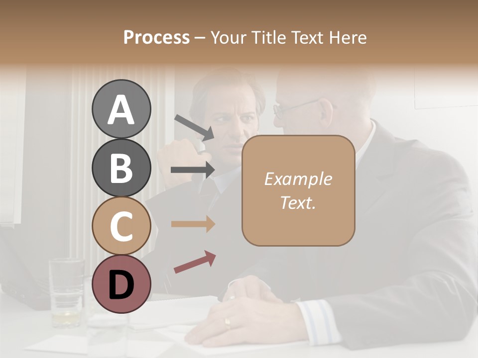 Businessmen Solve Dispute PowerPoint Template