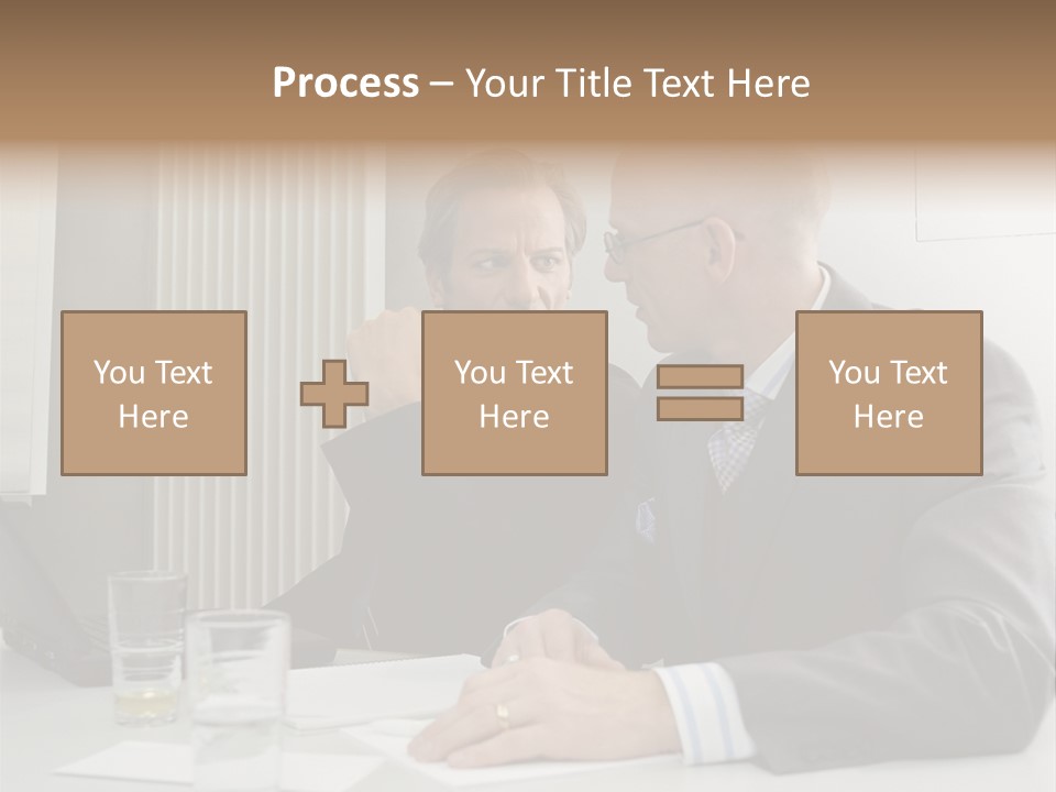 Businessmen Solve Dispute PowerPoint Template