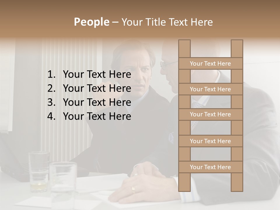 Businessmen Solve Dispute PowerPoint Template