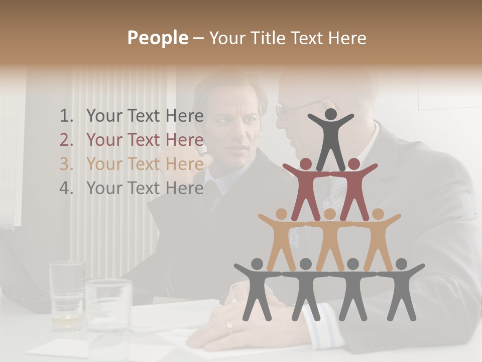 Businessmen Solve Dispute PowerPoint Template