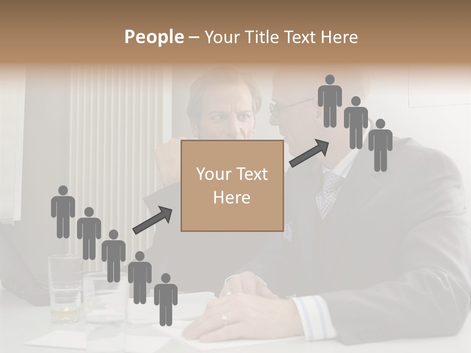 Businessmen Solve Dispute PowerPoint Template