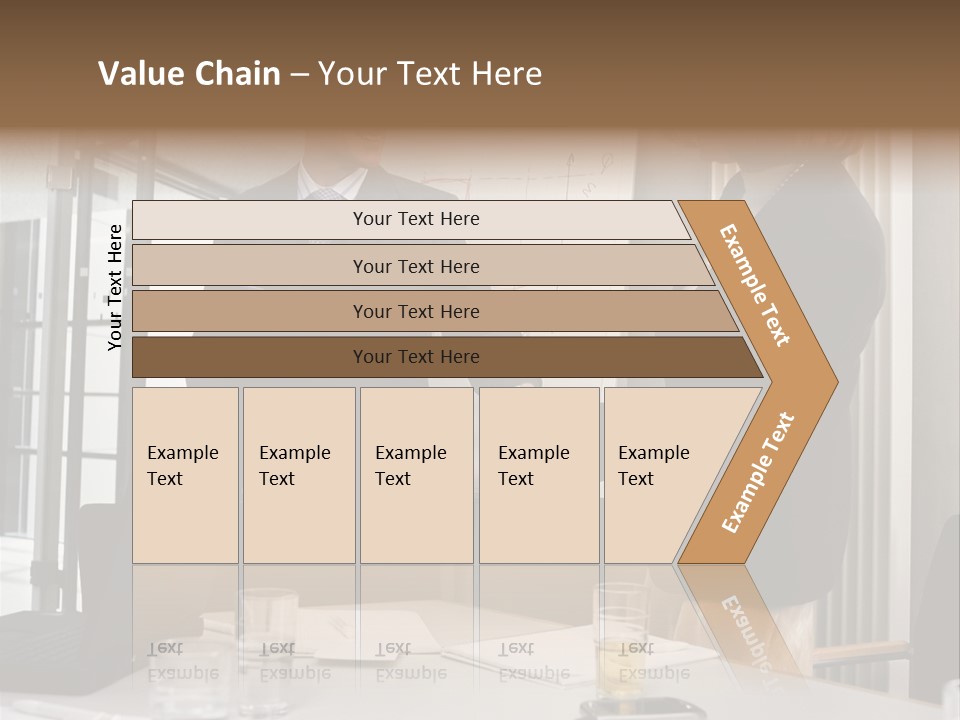 Businessman And Businesswoman Shaking Hands PowerPoint Template