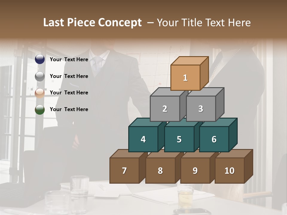 Businessman And Businesswoman Shaking Hands PowerPoint Template