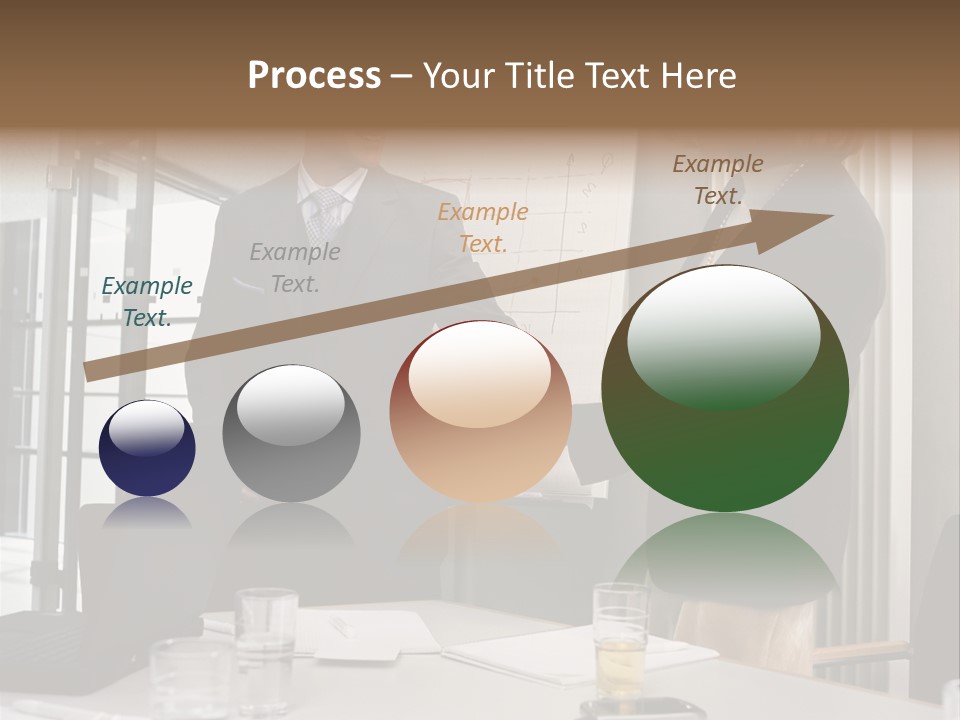 Businessman And Businesswoman Shaking Hands PowerPoint Template