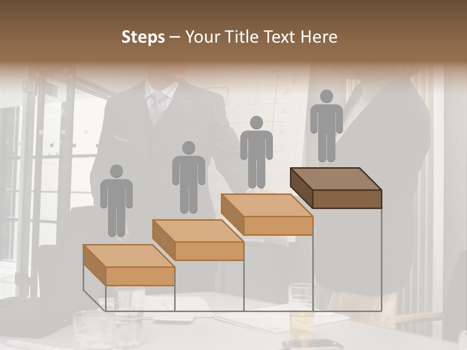 Businessman And Businesswoman Shaking Hands PowerPoint Template