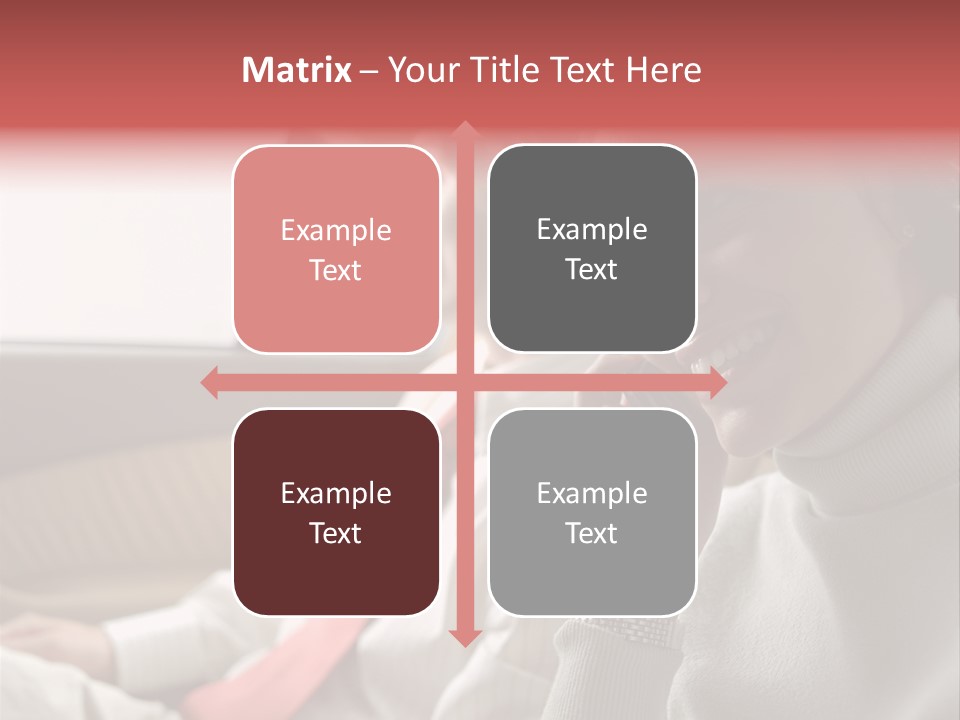 Business People In A Taxi PowerPoint Template