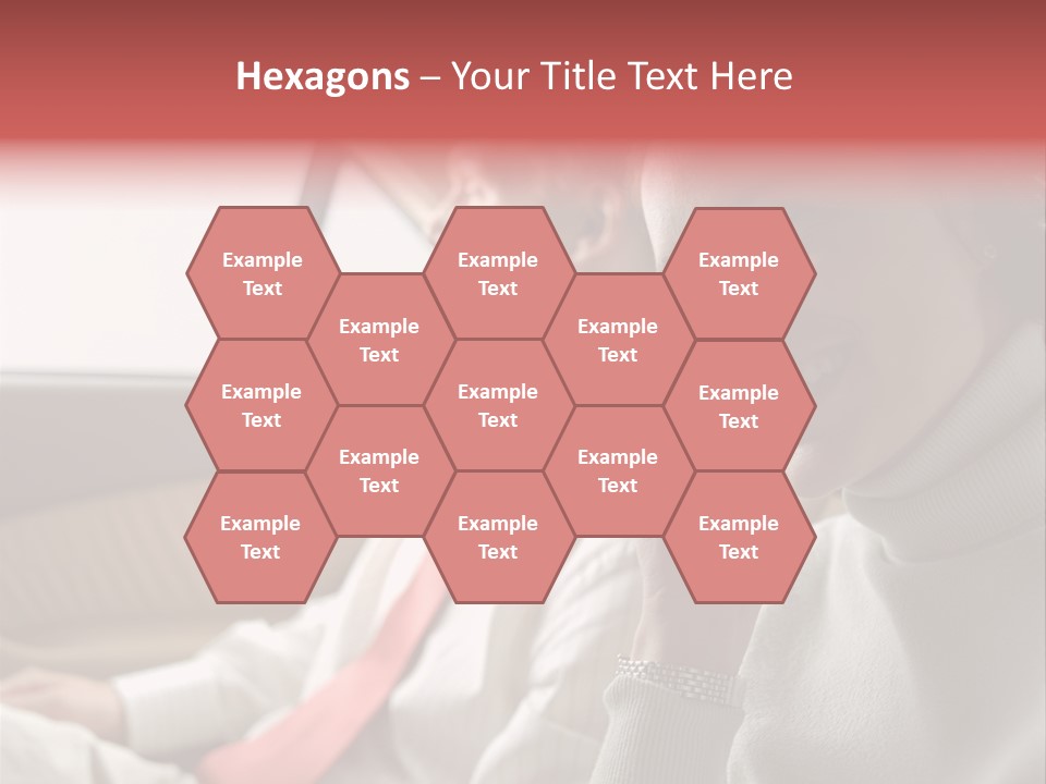 Business People In A Taxi PowerPoint Template