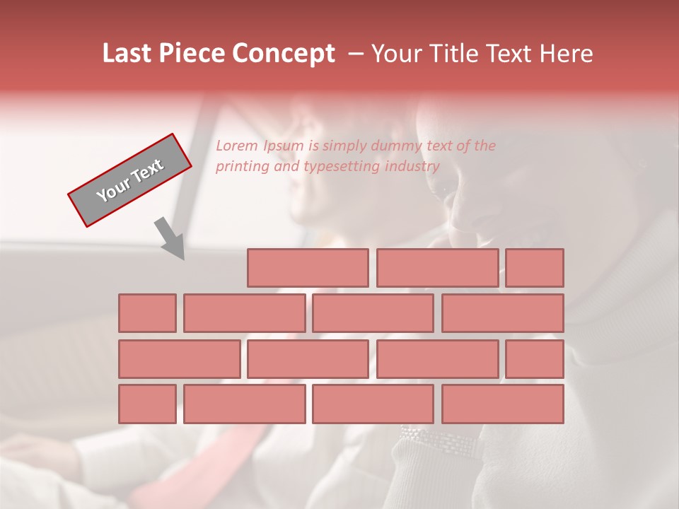 Business People In A Taxi PowerPoint Template