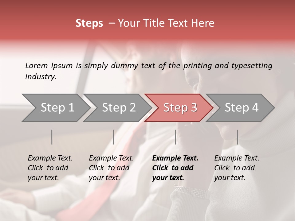 Business People In A Taxi PowerPoint Template