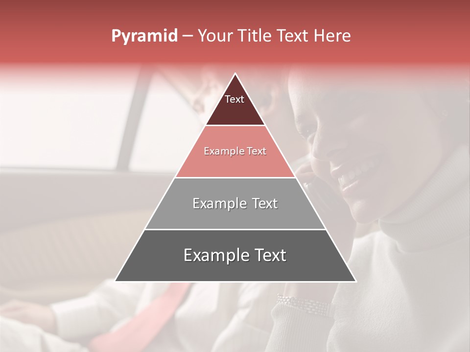 Business People In A Taxi PowerPoint Template