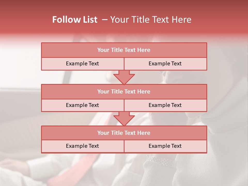 Business People In A Taxi PowerPoint Template