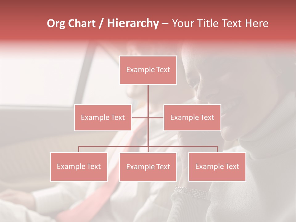 Business People In A Taxi PowerPoint Template