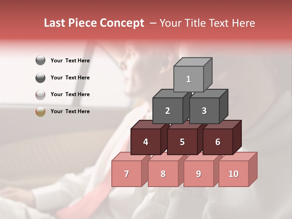 Business People In A Taxi PowerPoint Template