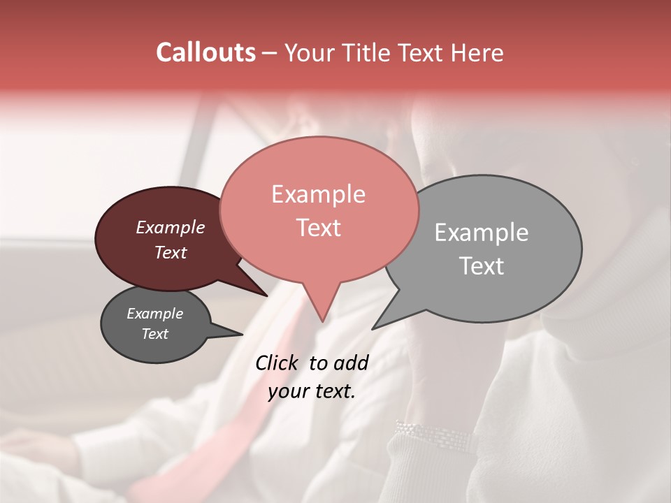 Business People In A Taxi PowerPoint Template