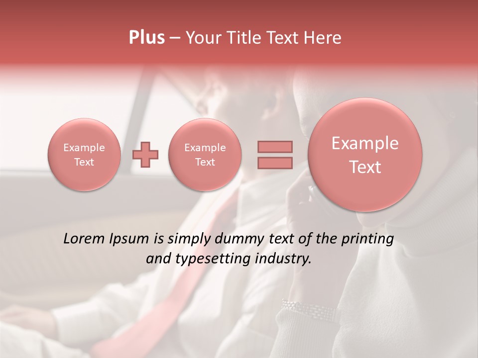 Business People In A Taxi PowerPoint Template