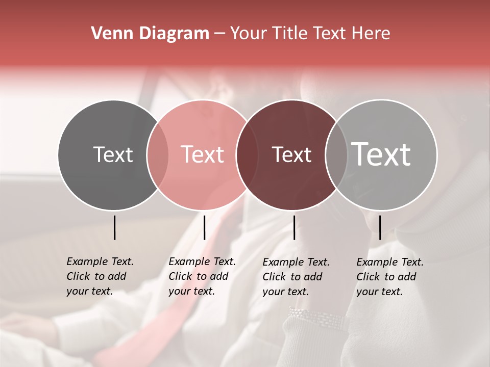 Business People In A Taxi PowerPoint Template