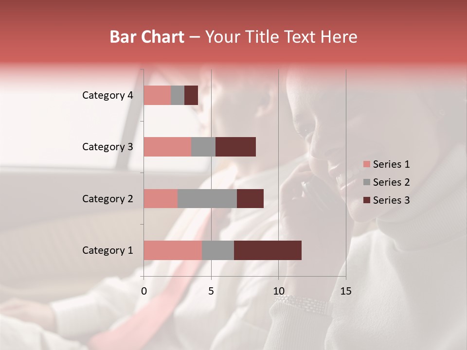 Business People In A Taxi PowerPoint Template