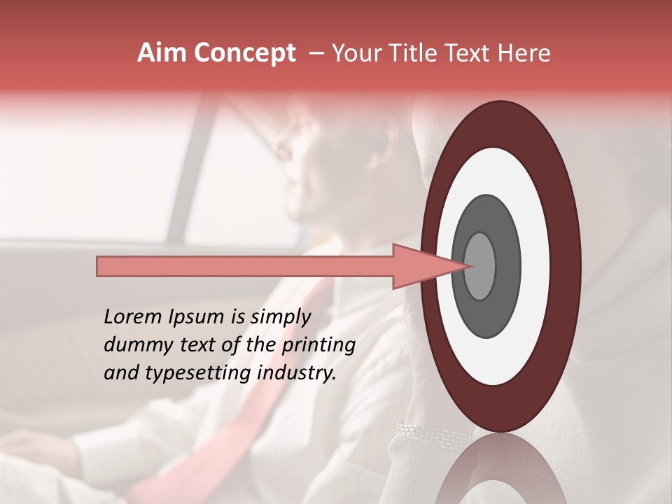 Business People In A Taxi PowerPoint Template