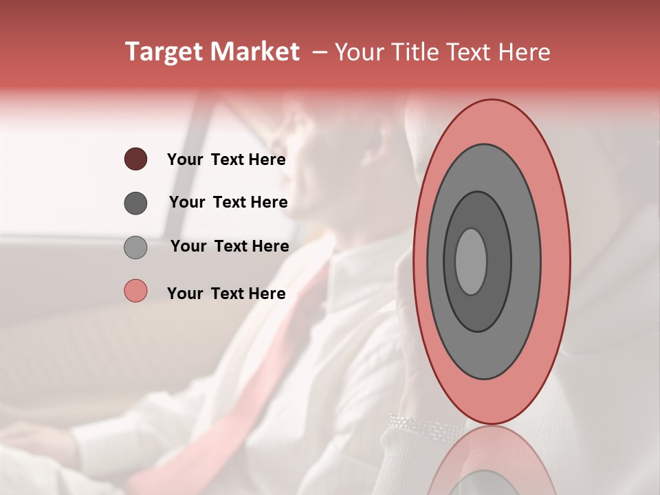 Business People In A Taxi PowerPoint Template