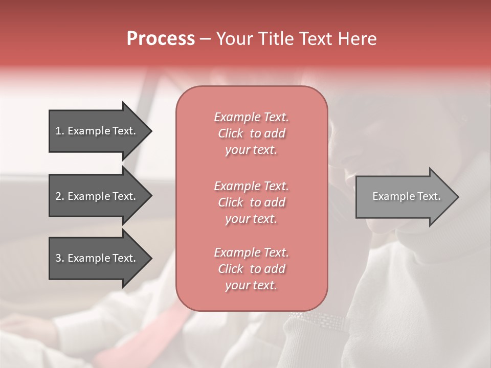 Business People In A Taxi PowerPoint Template
