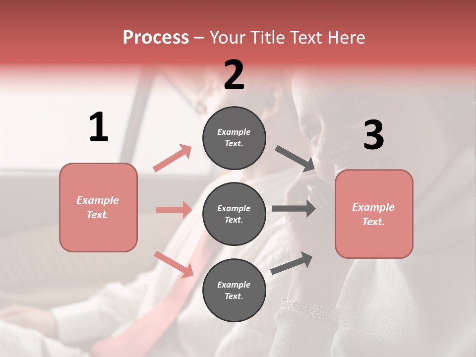 Business People In A Taxi PowerPoint Template