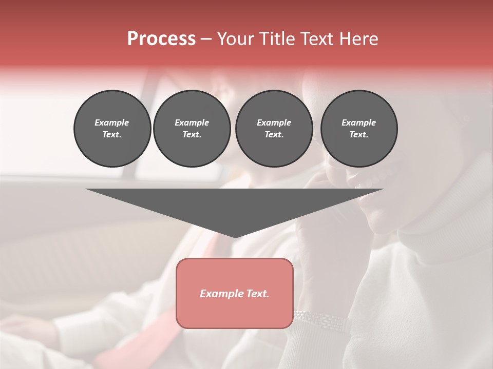 Business People In A Taxi PowerPoint Template