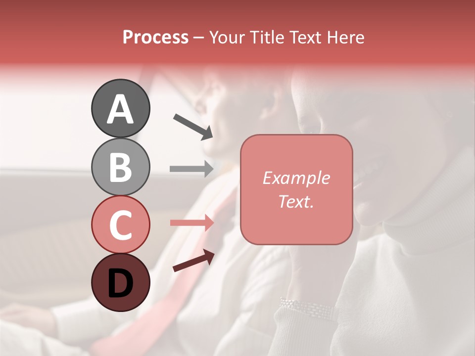 Business People In A Taxi PowerPoint Template