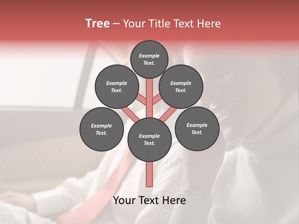 Business People In A Taxi PowerPoint Template