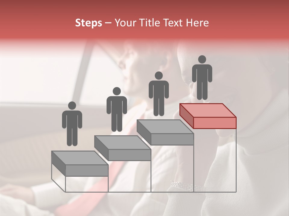 Business People In A Taxi PowerPoint Template