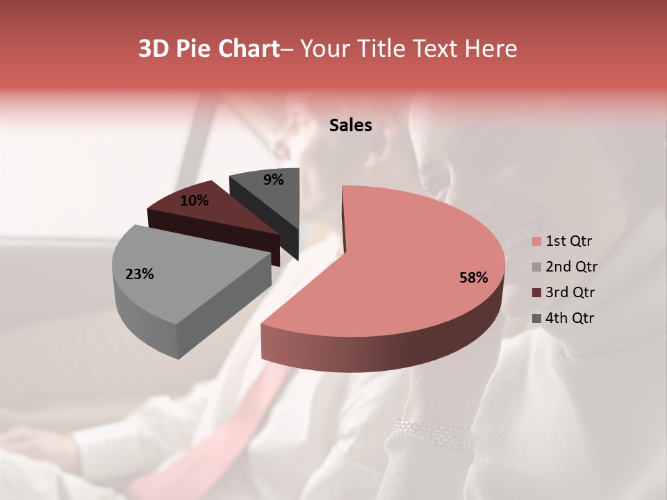 Business People In A Taxi PowerPoint Template