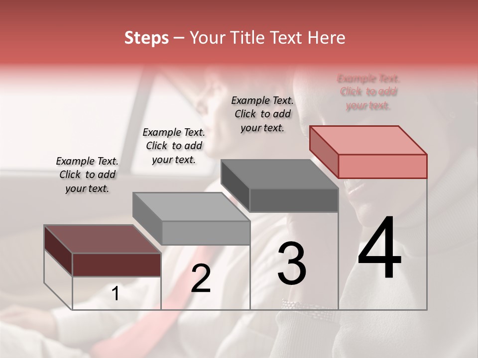 Business People In A Taxi PowerPoint Template