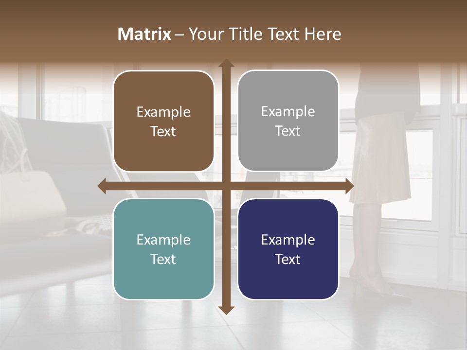 Business People In A Taxi PowerPoint Template